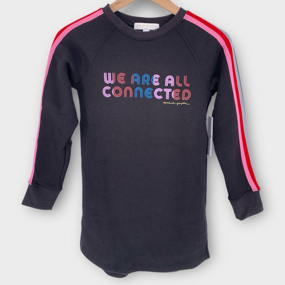 NWT Spiritual Gangster Kids Sweatshirt Dress WE ARE CONNECTED Size 10